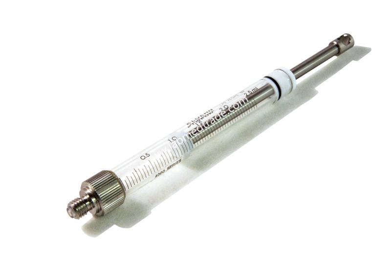 Kloehn 2.5ml Syringe with 1/4-28 thread w/PTFE plunger tip for V6 Pump & Zymark 